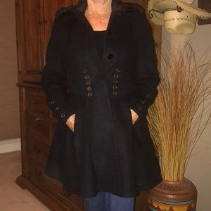 Betsey Johnson faux fur wool coat